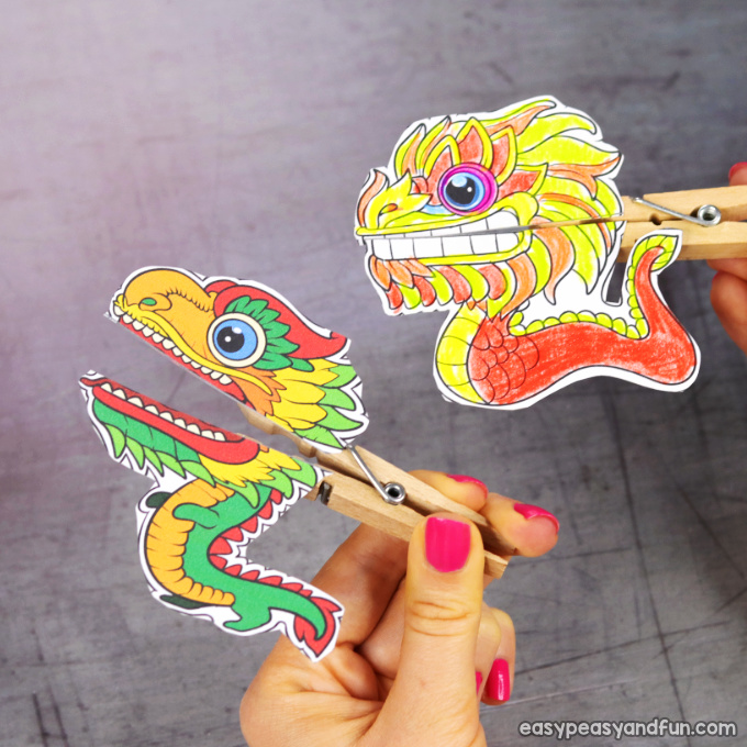 Chinese-Dragon-Clothespin-Puppets