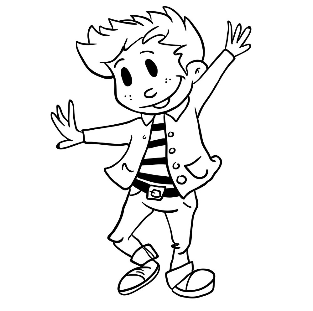 simple-black-and-white-boy-dancing-vector-8614777